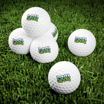 Pool Cactus Branded Golf Balls, 6pcs 100% surlyn - Pool Cactus