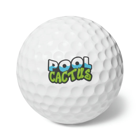 Pool Cactus Branded Golf Balls, 6pcs 100% surlyn - Pool Cactus