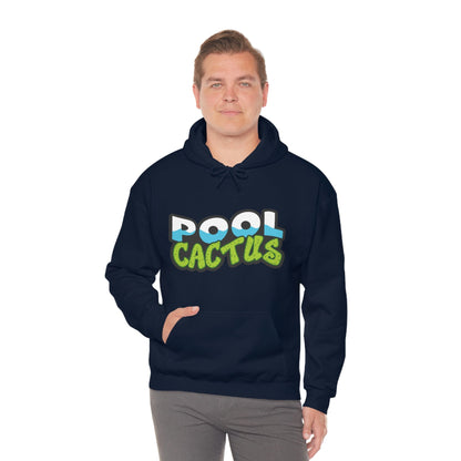 Unisex Heavy Blend Hooded Plush Sweatshirt with Pool Cactus Logo Design - Pool Cactus