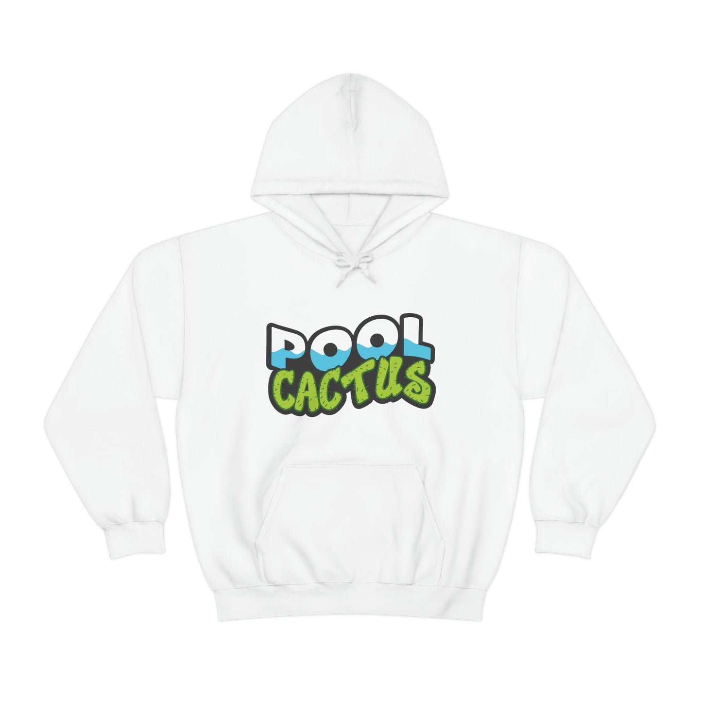 Unisex Heavy Blend Hooded Plush Sweatshirt with Pool Cactus Logo Design - Pool Cactus