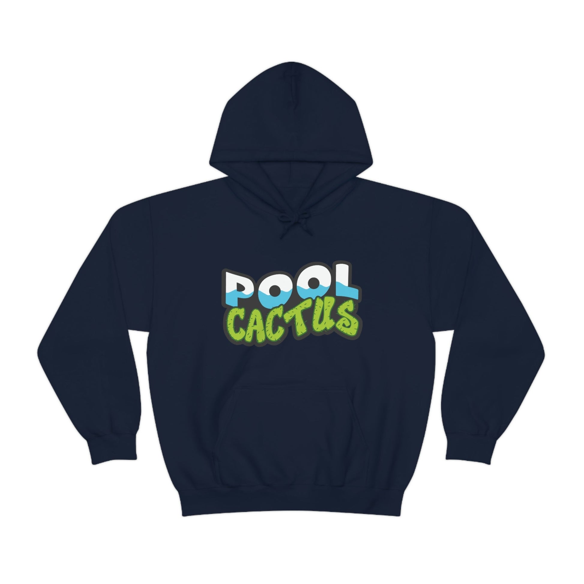 Unisex Heavy Blend Hooded Plush Sweatshirt with Pool Cactus Logo Design - Pool Cactus