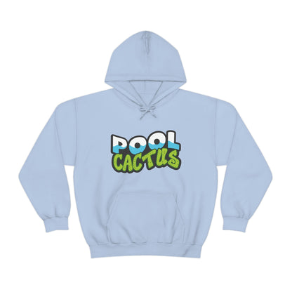 Unisex Heavy Blend Hooded Plush Sweatshirt with Pool Cactus Logo Design - Pool Cactus