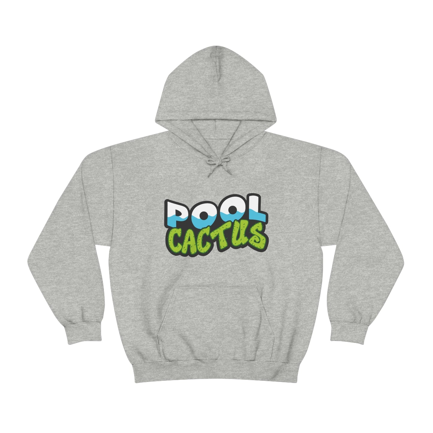 Unisex Heavy Blend Hooded Plush Sweatshirt with Pool Cactus Logo Design - Pool Cactus