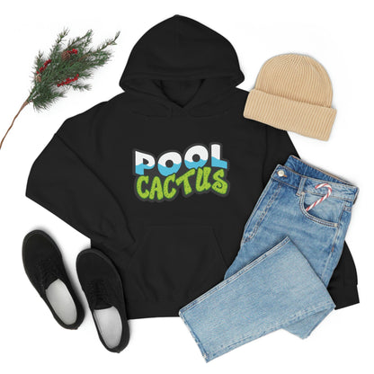 Unisex Heavy Blend Hooded Plush Sweatshirt with Pool Cactus Logo Design - Pool Cactus