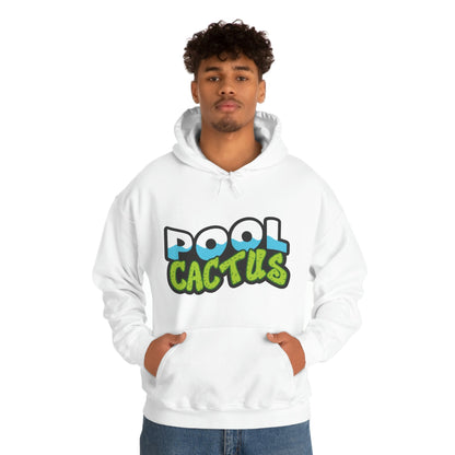 Unisex Heavy Blend Hooded Plush Sweatshirt with Pool Cactus Logo Design - Pool Cactus