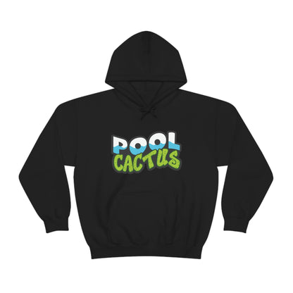 Unisex Heavy Blend Hooded Plush Sweatshirt with Pool Cactus Logo Design - Pool Cactus